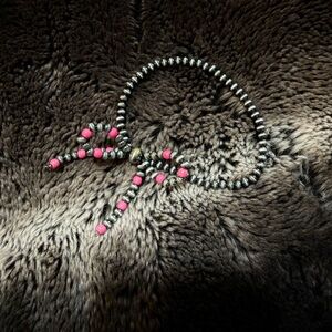 Chic Pink and Silver Beaded Bracelet